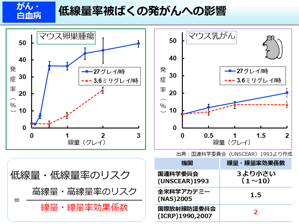 低線量率被ばくの発がんへの影響