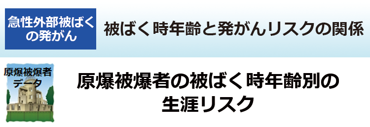被ばく時年齢と発がんリスクの関係