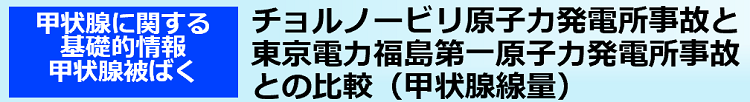 チョルノービリ原子力発電所事故と東京電力福島第一原子力発電所事故との比較（甲状腺線量）