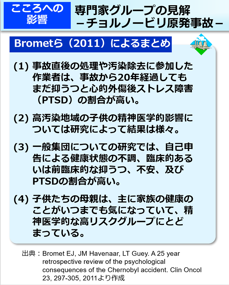 専門家グループの見解－チョルノービリ原発事故－