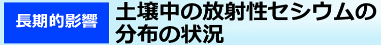 土壌中の放射性セシウムの分布の状況