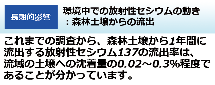 環境中での放射性セシウムの動き：森林土壌からの流出