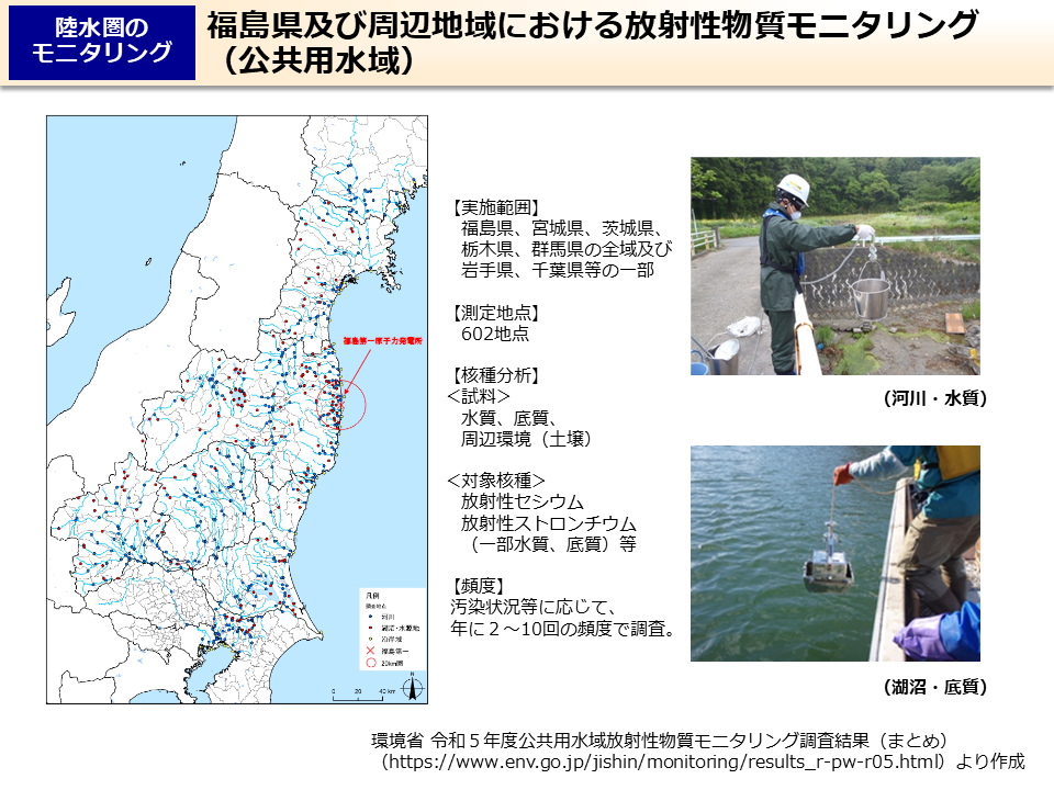 福島県及び周辺地域における放射性物質モニタリング（公共用水域）