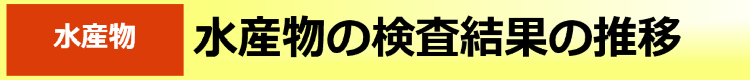 水産物の検査結果の推移