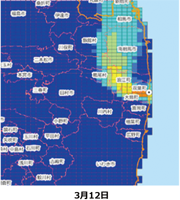 基本調査　解析方法 時系列の線量率マップ