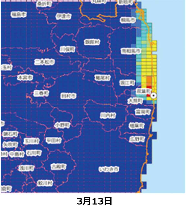 基本調査　解析方法 時系列の線量率マップ