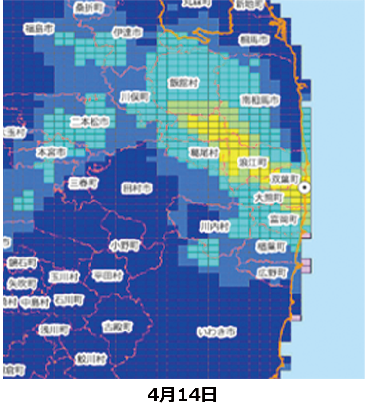 基本調査　解析方法 時系列の線量率マップ