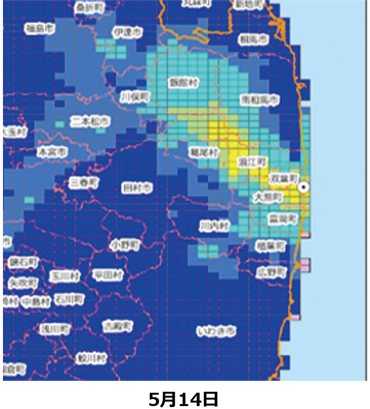 基本調査　解析方法 時系列の線量率マップ