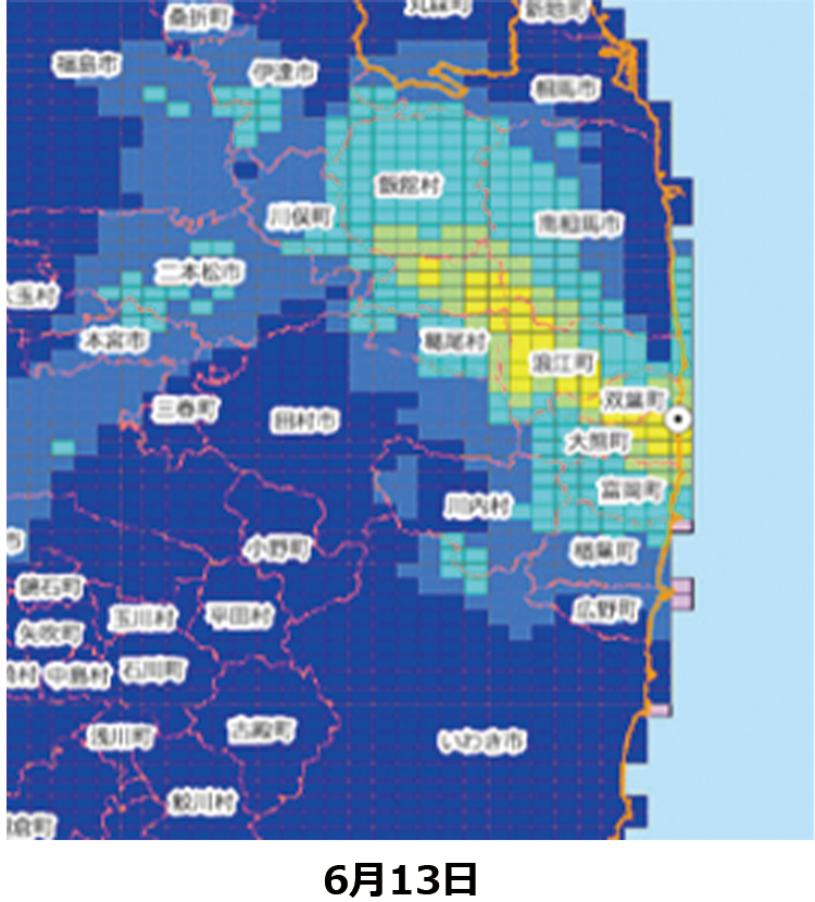 基本調査　解析方法 時系列の線量率マップ