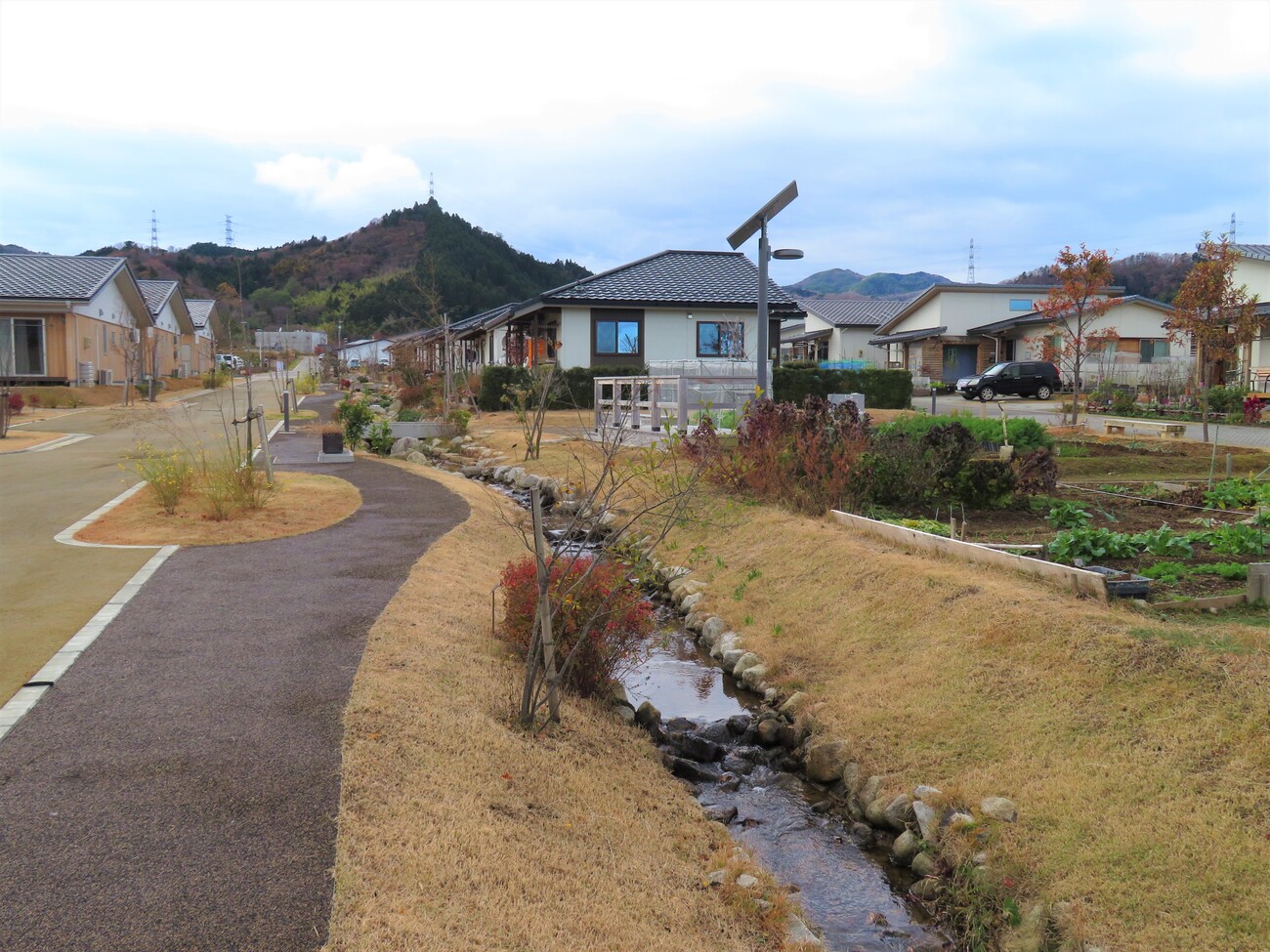 福島県双葉郡大熊町の復興公営住宅・周辺の様子