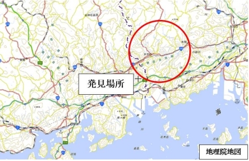 ヒアリが発見された岡山県井原市の地図