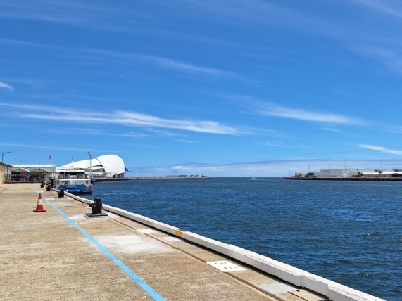 フリーマントル港から海へ