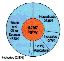 The Nutrient Load Proportion Flowing into Suwa Lake