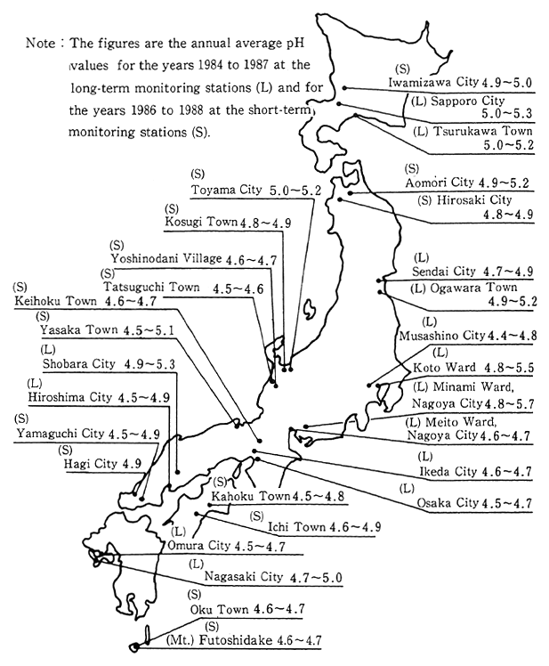 Fig. 3-1-5 State of Acid Rain Across the Country