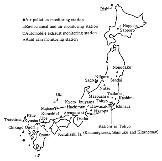 Fig. 5-3-1 Location of State-Established Air Monitoring Stations