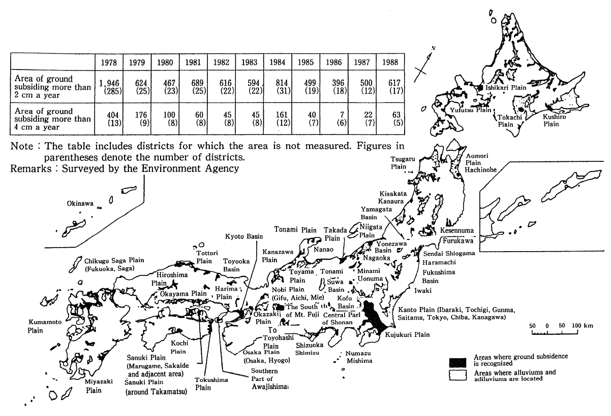 Fig. 7-2-3 Areas prone to Ground Subsidence