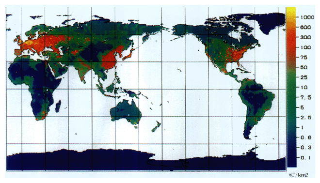 Distribution of CO<SUB>2</SUB> Emissions (1986)