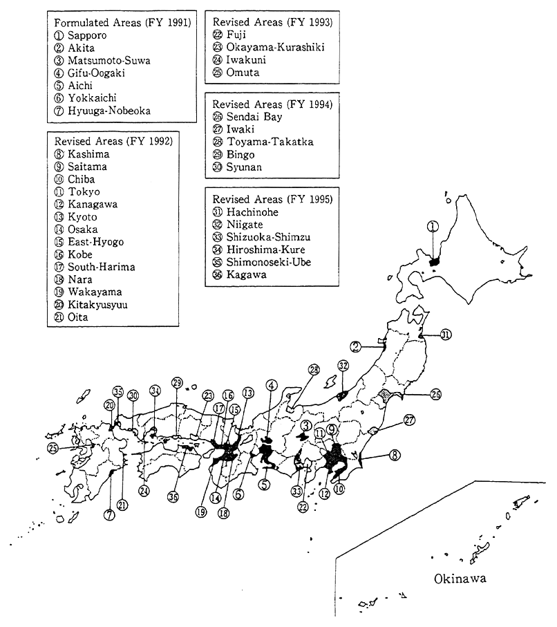 Fig. 5-4-1 Areas With Pollution Prevention Programs Formulated (Present Programs)