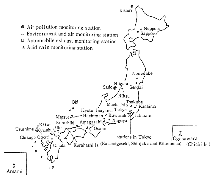 Fig. 6-3-1 Location of State-Established Air Monitoring Stations