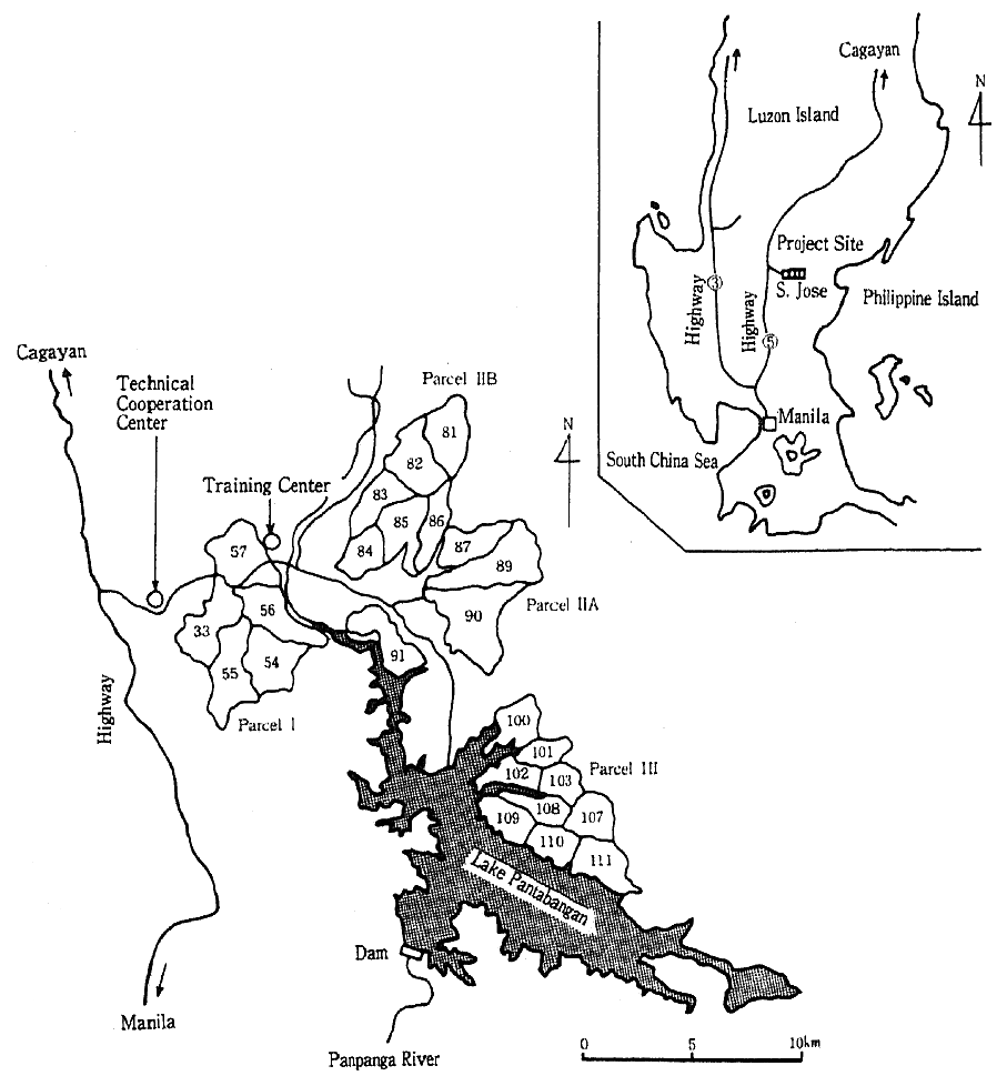 Fig. 4-1-44 Location of Forest Development Projects in Pantabangan