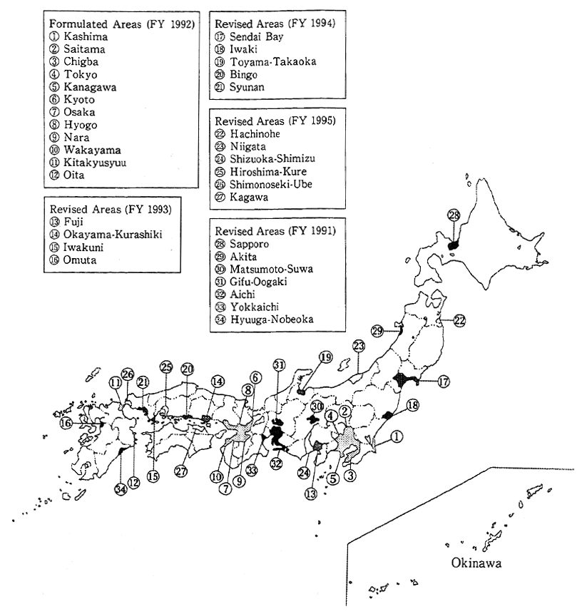 Fig. 5-5-1 Areas With Pollution Prevention Programs Formulated (Present Programs)