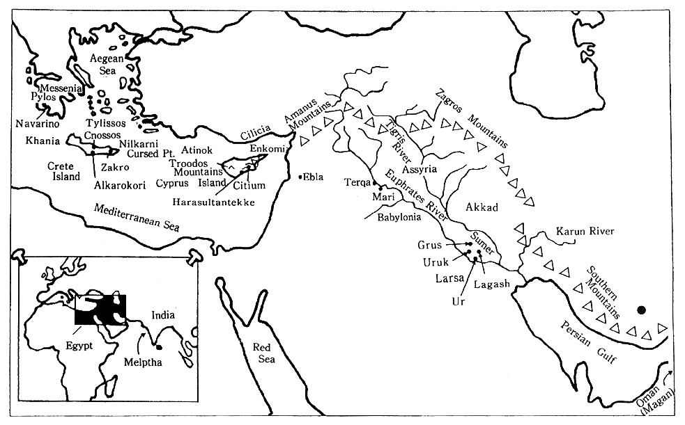 Fig. 1-2-3 Map of the Bronze Age World