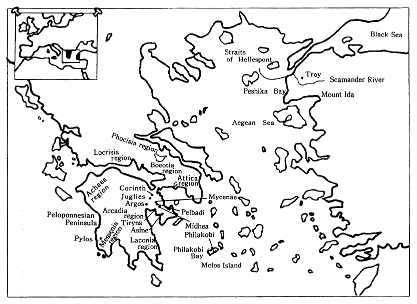 Fig. 1-2-4 The Mediterranean World in the Mycenean Age