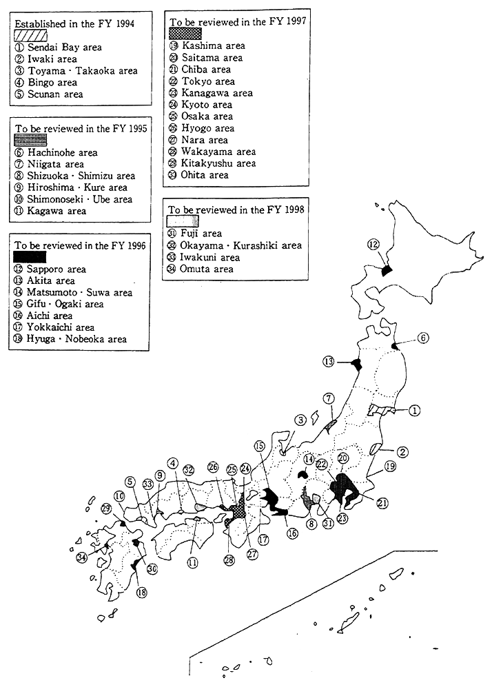 Fig. 6-5-1 Areas where Regional Environmental Pollution Control Programs have been established (Current plan)