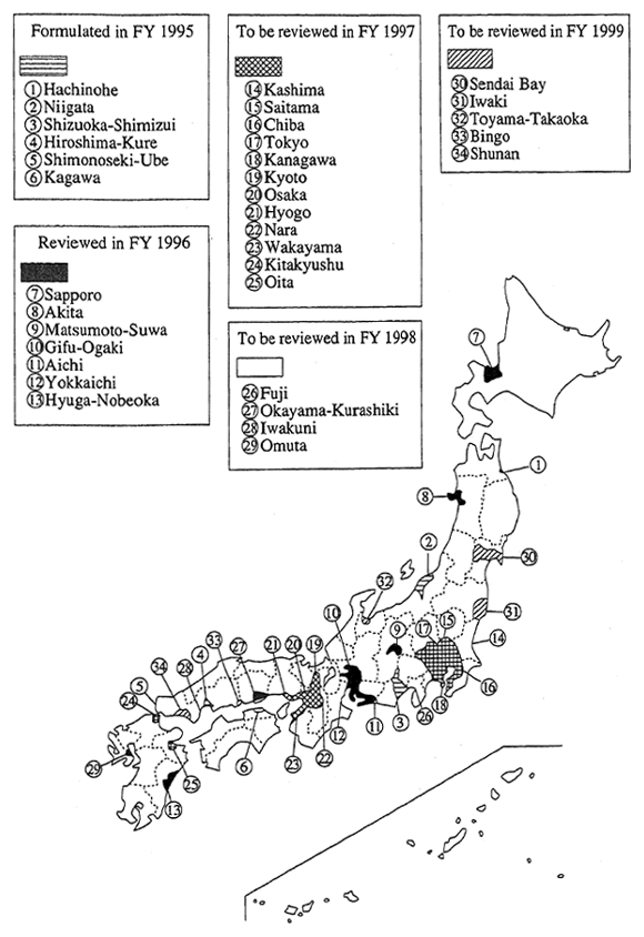 Fig. 8-7-1 Areas with Regional Environmental Pollution Control Programs Formulated (Present Programs)