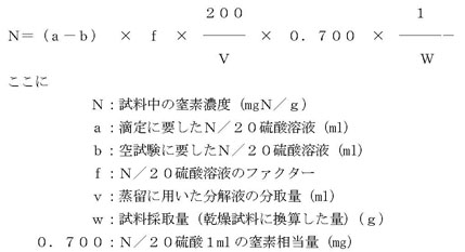 図：窒素の濃度（mgＮ／ｇ）を算出