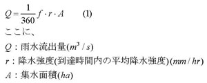 図：雨水流出量計算式