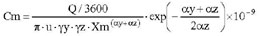 図：最大着地濃度（Ｃm：μg/m<sup>3</sup> or ppb）算出式