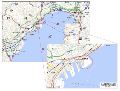 ヒアリを確認した場所：清水港新興津コンテナターミナル