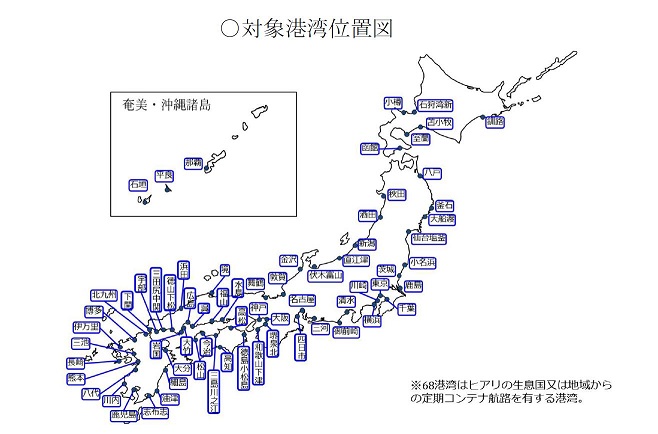 対象とする港湾