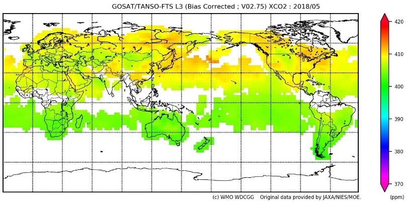 Sample satellite data maps providing a data overview