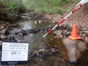 飯舘村での採水地点の例