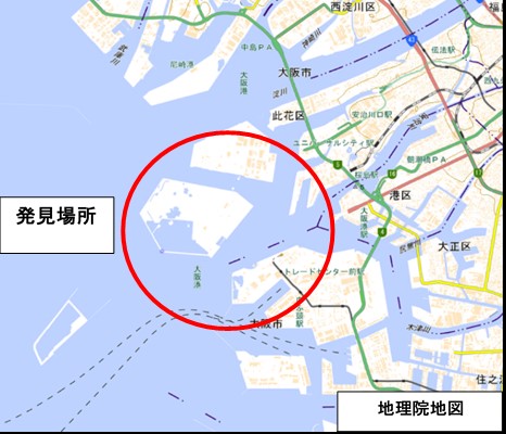 （発見場所地図）大阪港におけるヒアリの確認について20210716