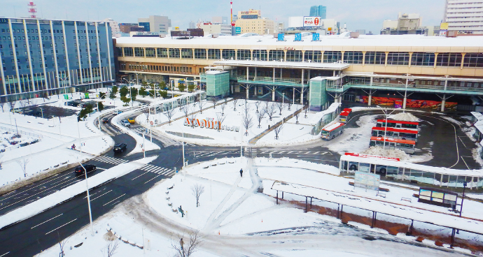 新潟駅前全景