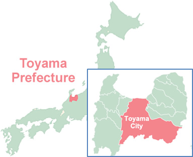 Map of Toyama Prefecture