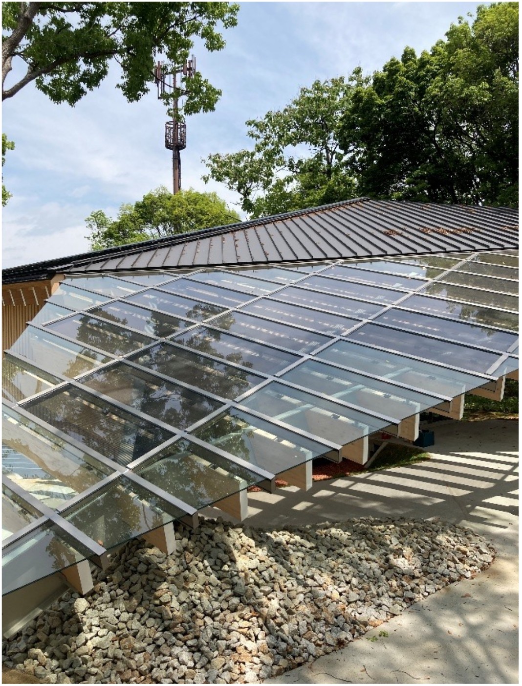 シースルータイプ太陽電池（KANEKA Wellness Center 風の杜での導入事例）