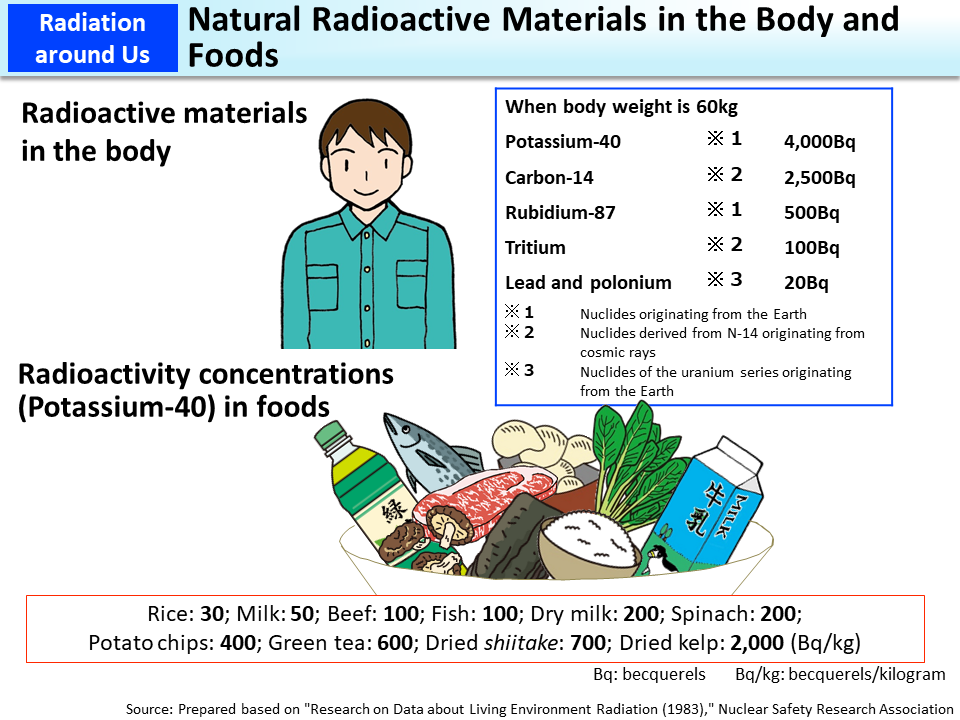 Natural Radioactive Materials in the Body and Foods_Figure