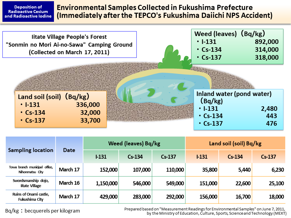 Environmental Samples Collected in Fukushima Prefecture (Immediately after TEPCO's Fukushima Daiichi NPS Accident)_Figure