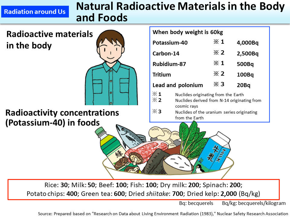 Natural Radioactive Materials in the Body and Foods_Figure