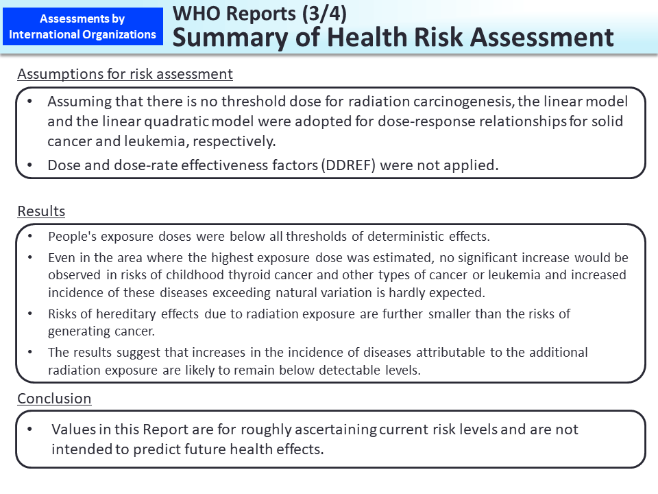 WHO Reports (3/4) Summary of Health Risk Assessment_Figure
