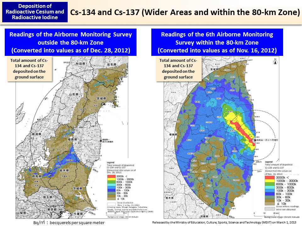 Cs-134 and Cs-137 (Wider Areas and within the 80-km Zone)_Figure