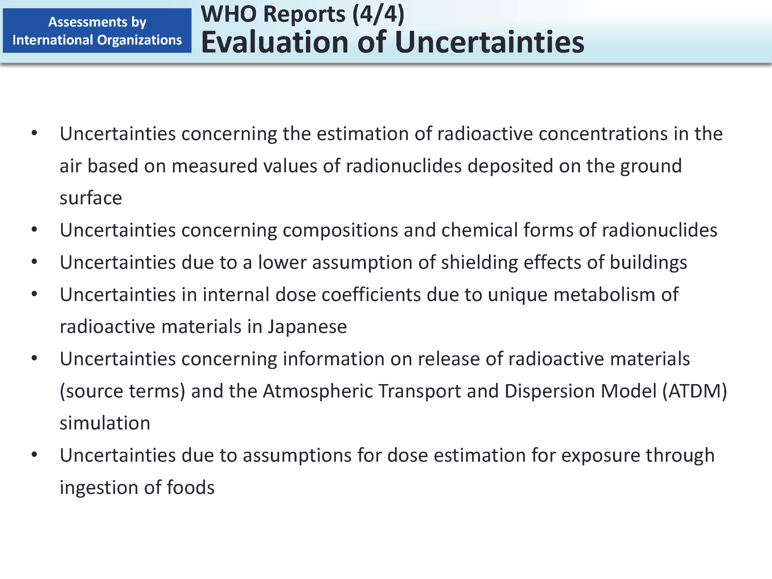 WHO Reports (4/4) Evaluation of Uncertainties_Figure