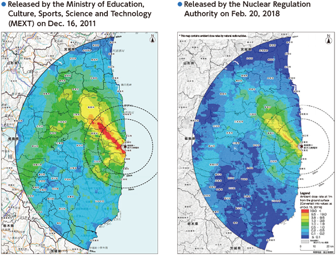 Distribution of Ambient Dose Rates within the 80-km Zone of TEPCO's Fukushima Daiichi NPS