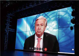 Photo: Opening video message from UN Secretary-General Guterres