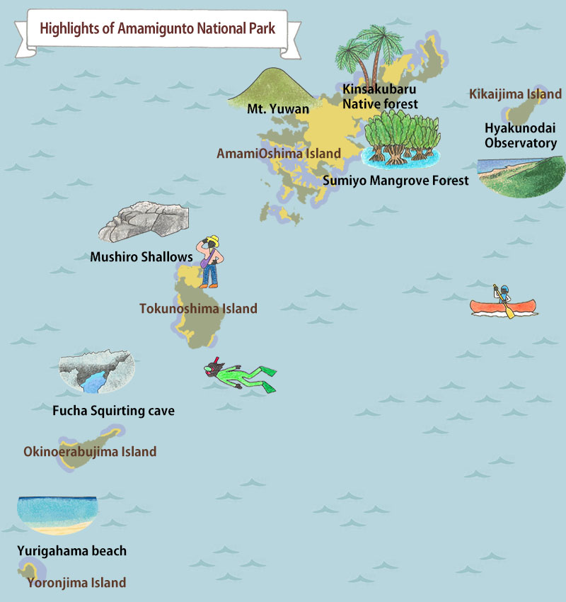 map of Amamigunto National Park