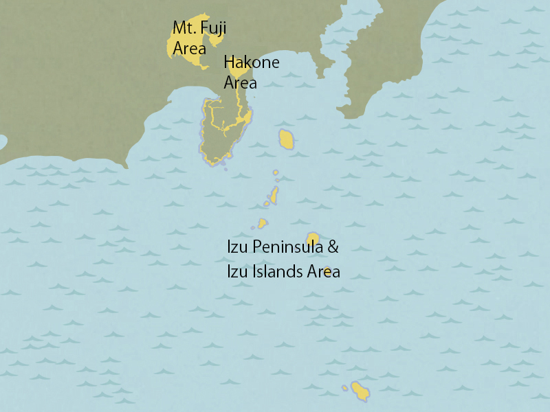 map of Fuji-Hakone-Izu National Park